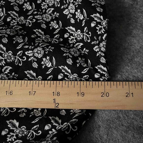 Womens Loft V-Neck Button Mini Shift Dress Black Floral Print Linen-Blend Size 8 - Picture 6 of 7